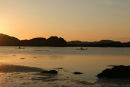 07-1905 Two Canoeists at Sunset in the Sound of Iona.  Isle of Mull